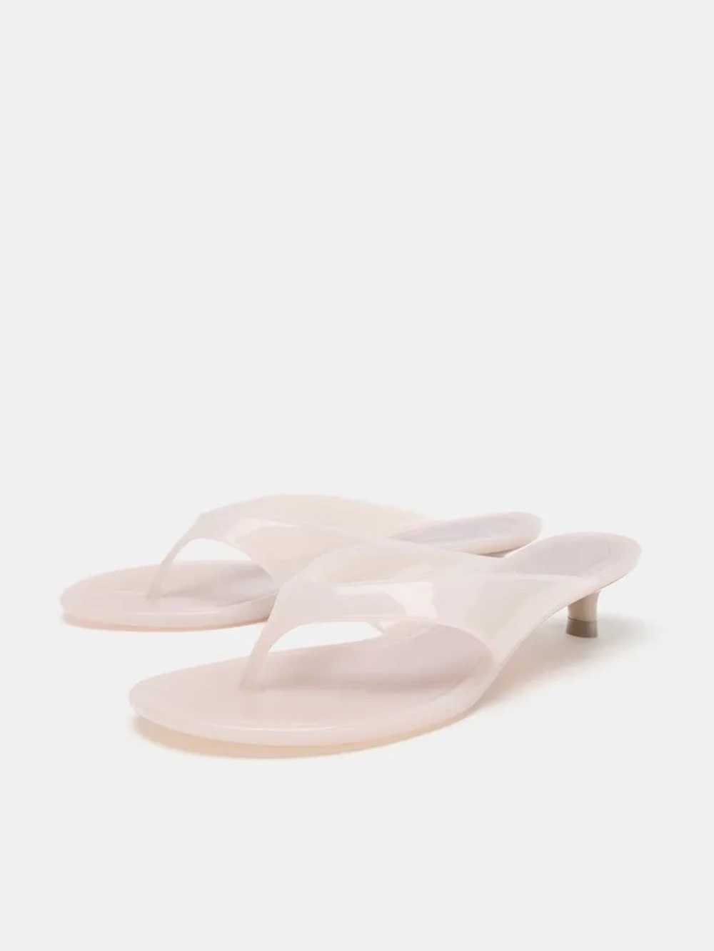 Zara Jelly Thong Kitten Heel Sandal